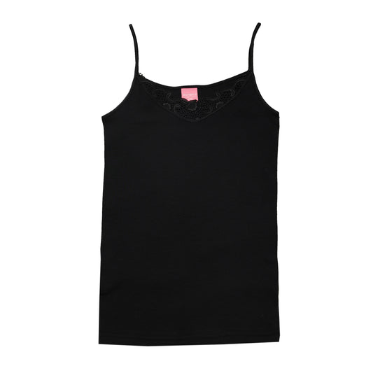 Canotta donna a bretelle con applicazione nera Richbell RH-63 - foto 1