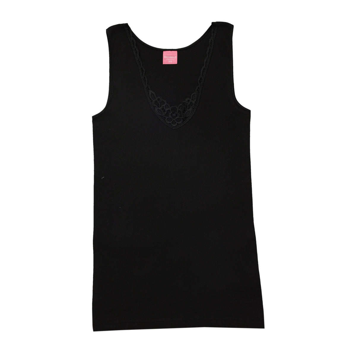 Canotta donna a giro con applicazione nera Richbell RH-62 - foto 1