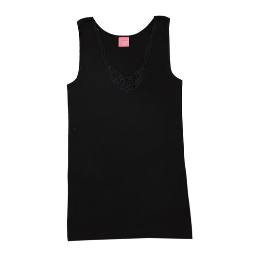 Canotta donna a giro con applicazione nera Richbell RH-62 - foto 1