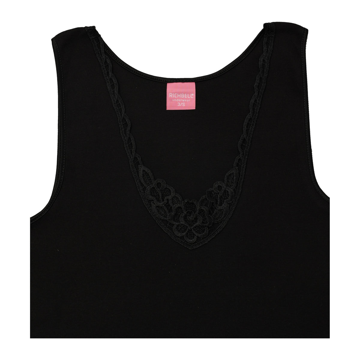 Canotta donna a giro con applicazione nera Richbell RH-62 - foto 3