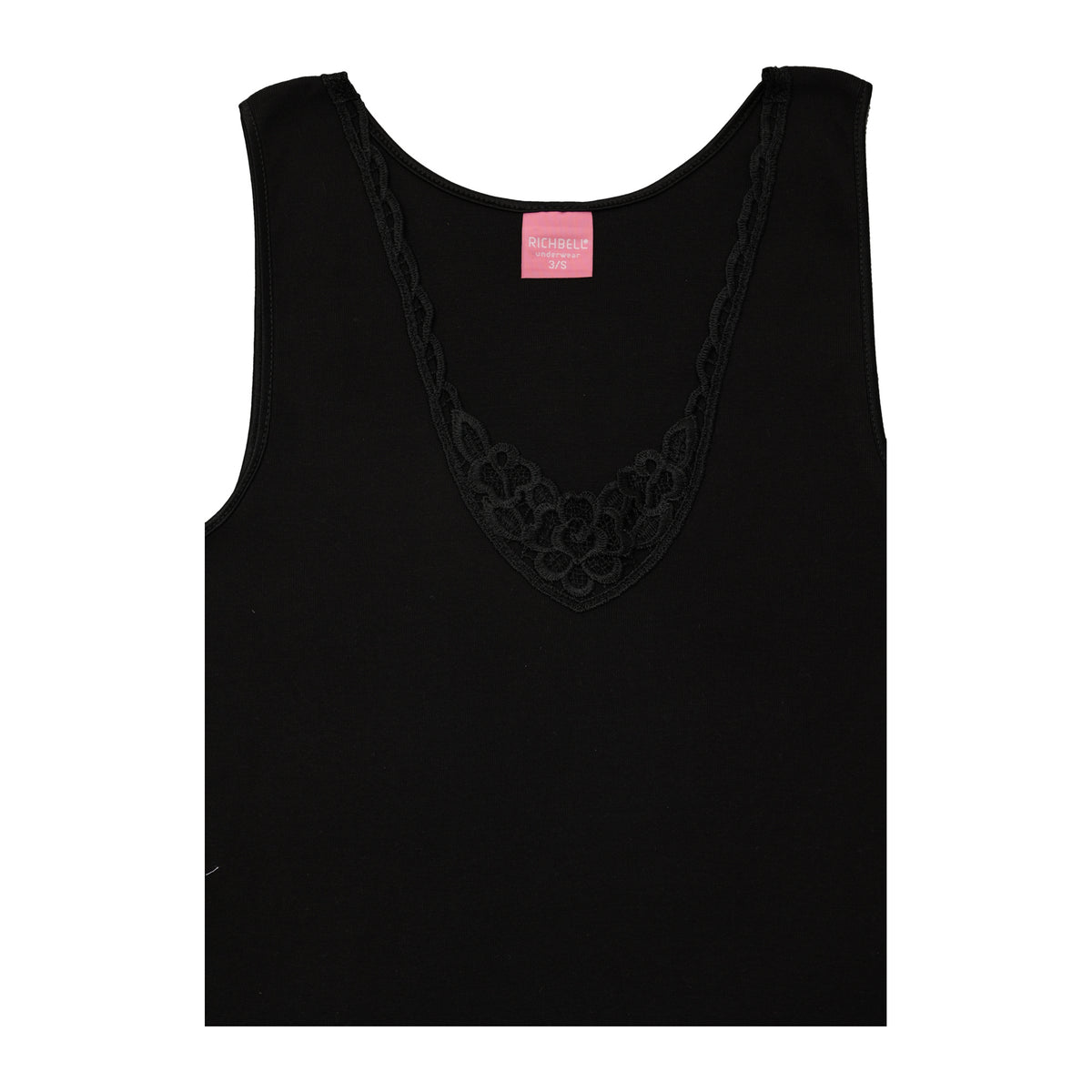 Canotta donna a giro con applicazione nera Richbell RH-62 - foto 4